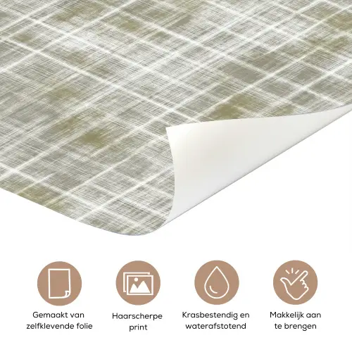 Linnen - Patroon - Groen deurposter klein 289 -closeup_NL
