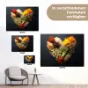 Specerijen - Mix - Hartvorm - Zwart tuinposter los doek klein -Xsfeer9_DE