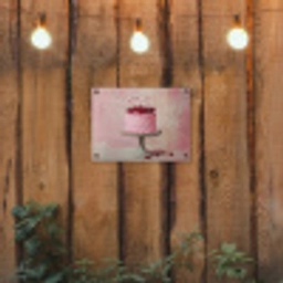 Taart - Pink - Cherry tuinposter los doek klein -sfeer1