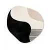 Abstract - Japandi - Beige - Modern Wandcirkel Organisch Aluminium middel -3d