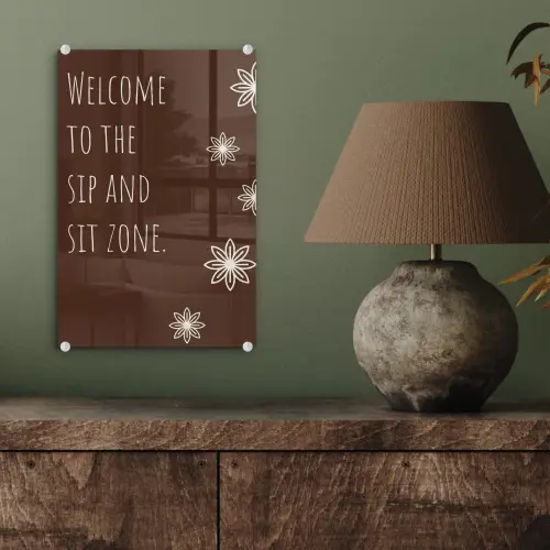 Bruin - Quote - Bloemen - Zomer plexiglas 5mm klein -sfeer3