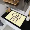 Oh hi - Geel - Monogram Inductie beschemer met haakjes klein -sfeer1