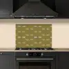 Libellen - Patroon - Groen keuken achterwand spatscherm klein 900 -sfeer1