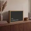 Zwart - Minimalistisch - Valentijn Light Box met batterij (Wandlamp) middel -sfeer2