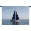 Zeilboot - Zee - Blauw Wandkleed katoen klein -zz3d