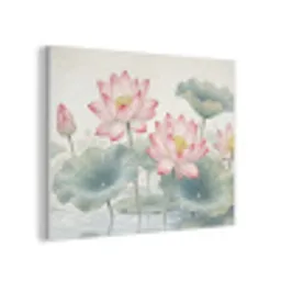 Aquarel - Lotusbloemen - Kleurrijk PET vilt klein -3d