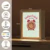 Koffie - Klok - Groen Light Box met kabel (Tafellamp) klein -USP_NL