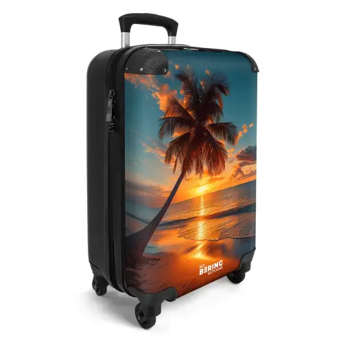 Palmboom bij zonsondergang NBS - Handbagage koffer - Kinderen Unisex middel -productfoto_3d