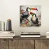 Toekan - Vogels - Bloemen - Jungle plexiglas 5mm klein -sfeer1