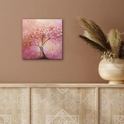 Boom - Roze - Goud - Modern aluminium wit klein -sfeer4