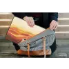 Koffie - Landschap - Oranje - Koffiebonen laptophoes neopreen klein -tas