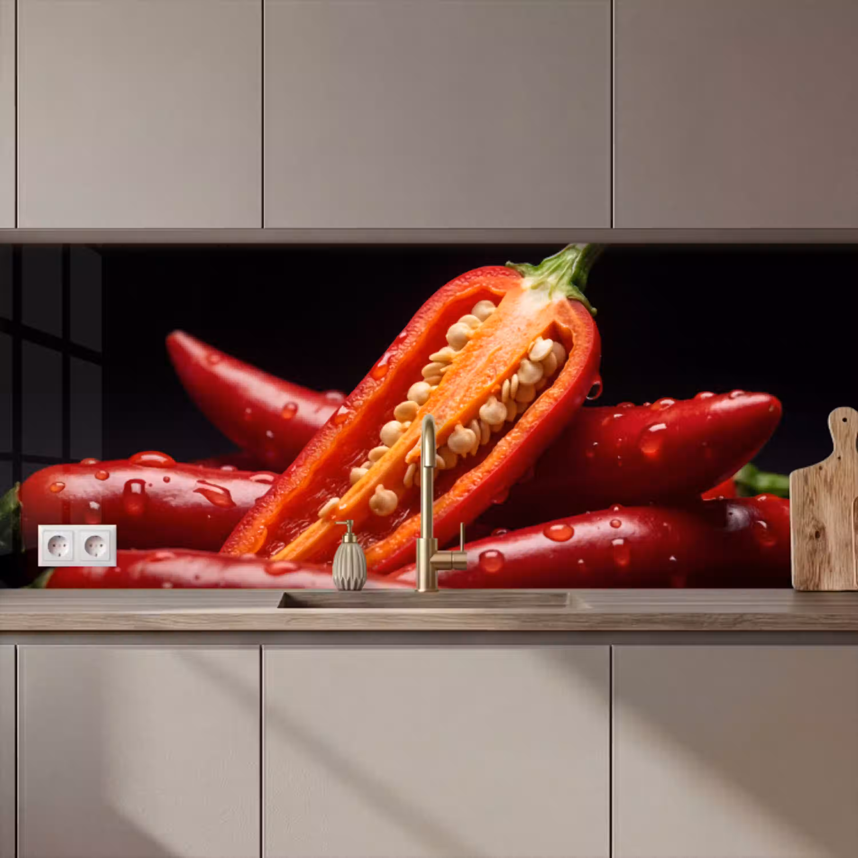Chilipeper - Rood - Eten keuken achterwand 2 middel zz_3dshopping
