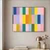 Stroken - Blauw - Patroon - Abstract Textielframe zwart klein -sfeer2