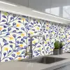 Patronen - Geel - Minimalistisch keuken achterwand 2 middel 871 -3d_schuin