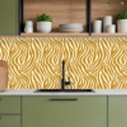 Zebra - Klassiek - Oker - Geel keuken achterwand 2 middel 871 -sfeer3