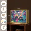 Raceauto - Abstract - Strepen - Blauw Light Box met batterij (Wandlamp kind) middel -USP_websiteoverzichtNL