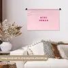 Girl power - Roze - Hartje Wandkleed katoen klein -sfeer1