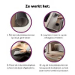 Droogbloem - Protea - Vintage - Beige - Rustiek Inductie beschermer vinyl 3mm klein -zzzzzzz-cc-werking