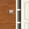 Beige zebra - Klassiek Naambord Vierkant klein -sfeer3-XS