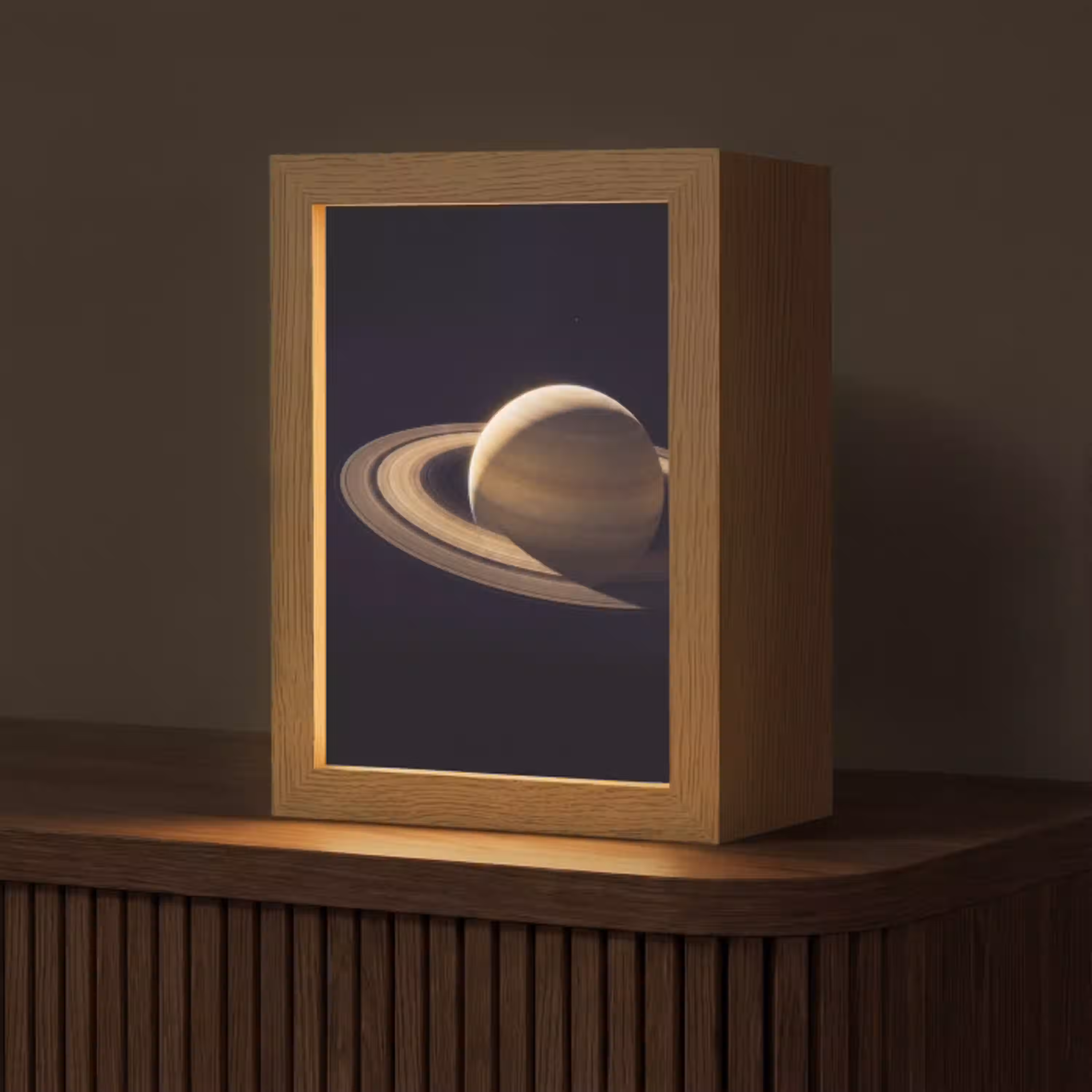 Planeet - Ringen - Ruimte Light Box met kabel (Tafellamp) klein -z3d_website