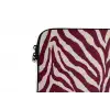 Zebra - Motief - Bordeaux - Rood laptophoes neopreen klein 279 -detail