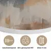 Modern - Bruin - Abstract - Beige Akoestische PET Vilt - Rond klein -closeup_NL