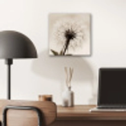 Paardenbloem - Minimalistisch - Wit aluminium wit klein -sfeer5