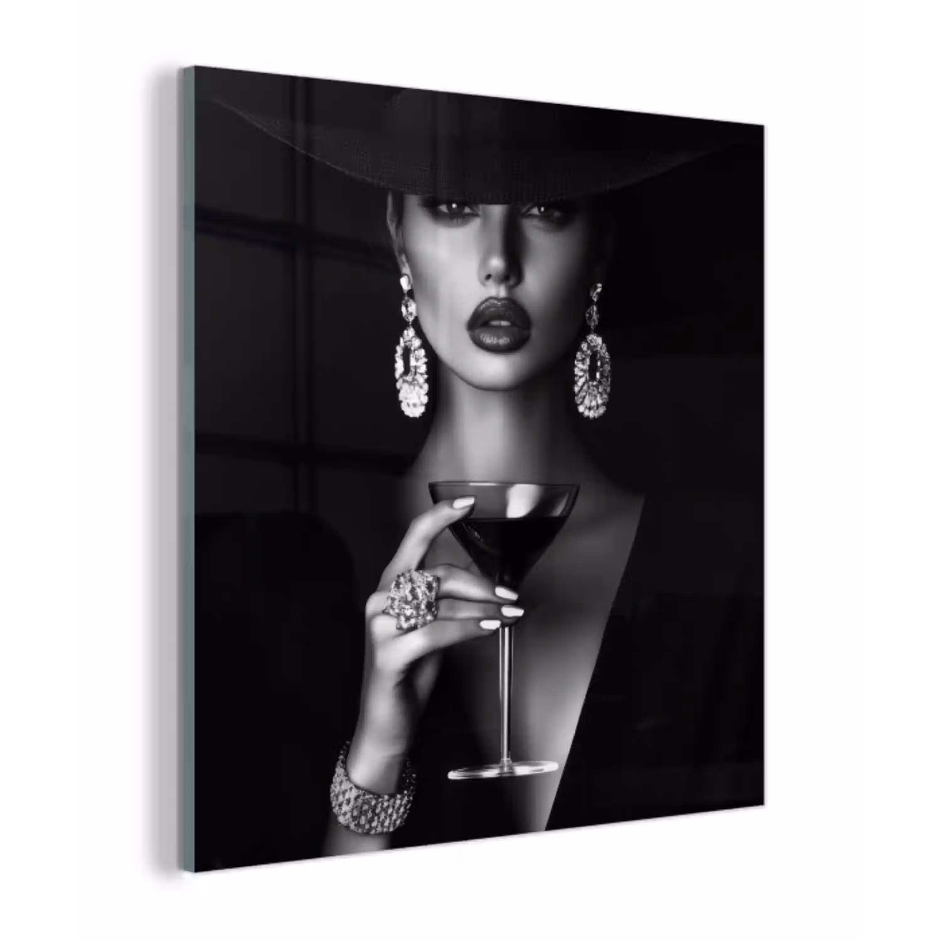 Vrouw - Cocktail - Chic plexiglas 5mm klein -z3d