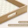 Patroon - Bloemen - Beige Dienblad Rechthoek middel 911 -USP_HandgreepNL