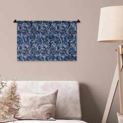 Graniet - Blauw - Koel Wandkleed katoen klein 269 -sfeer4
