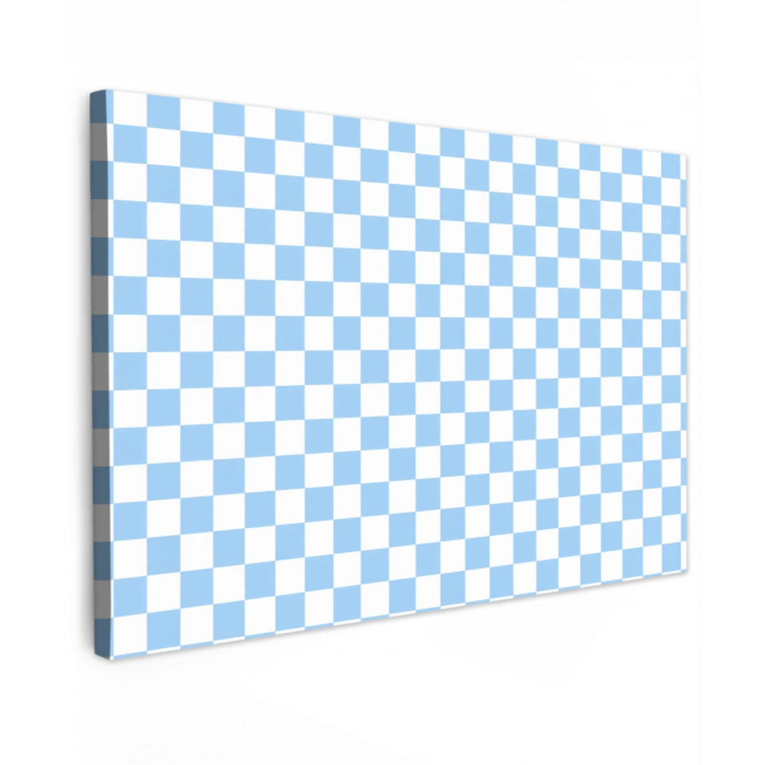 Schaakbord - Klassiek - Blauw canvas 2cm klein 34 -z3d
