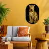 Panter - Realistisch - Bruin Wandcirkel Ovaal Forex klein -sfeer4