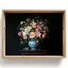 Roze - Bloemen - Vaas - Kleuren Dienblad Rechthoek middel -z3d_shopping