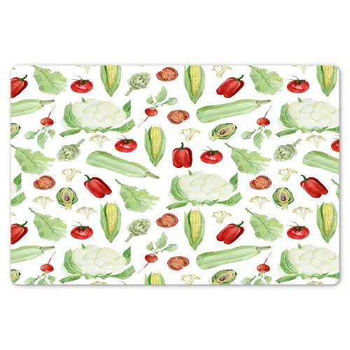 Patroon - Groen - Rood - Groente Placemat vinyl groot 368 -zzsfeer1_Kitchenyeah-website