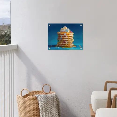 Pannenkoeken - Steentjes - Glitter - Slagroom tuinposter los doek klein -sfeer8
