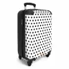 Symmetrisch geplaatste zwarte stippen over een witte achtergrond NBS - Handbagage koffer - Kinderen Unisex middel -productfoto_3d
