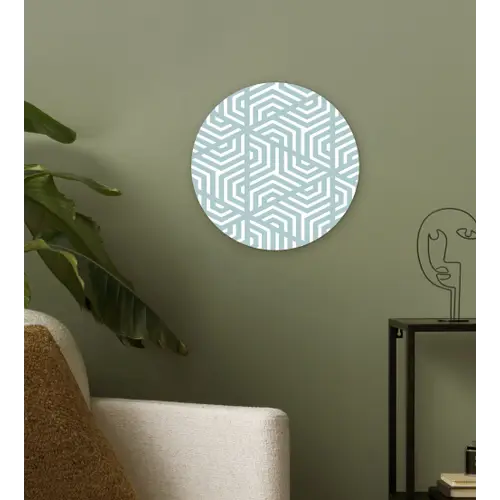 Design - Geometrie - Patroon - Driehoek Wandcirkel plexiglas klein 852 -sfeer3