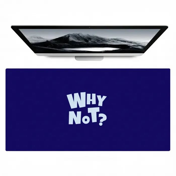 Blauw - Why not - Minimalistisch Muismat XXL klein -zzz3d