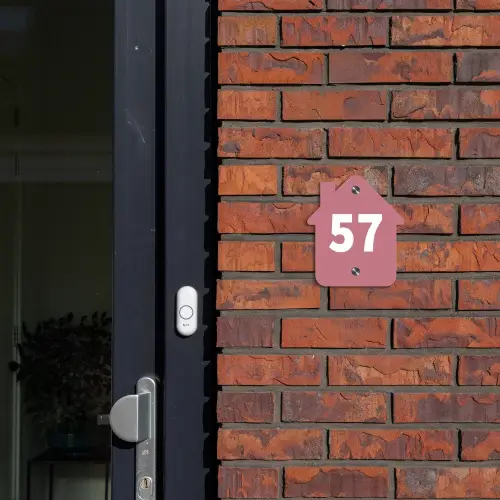 Oudroze - Traditioneel Naambord Huisje klein -sfeer2
