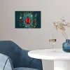 Bloemen - Lieveheersbeestje - Hartje - Rood poster papier klein -sfeer3
