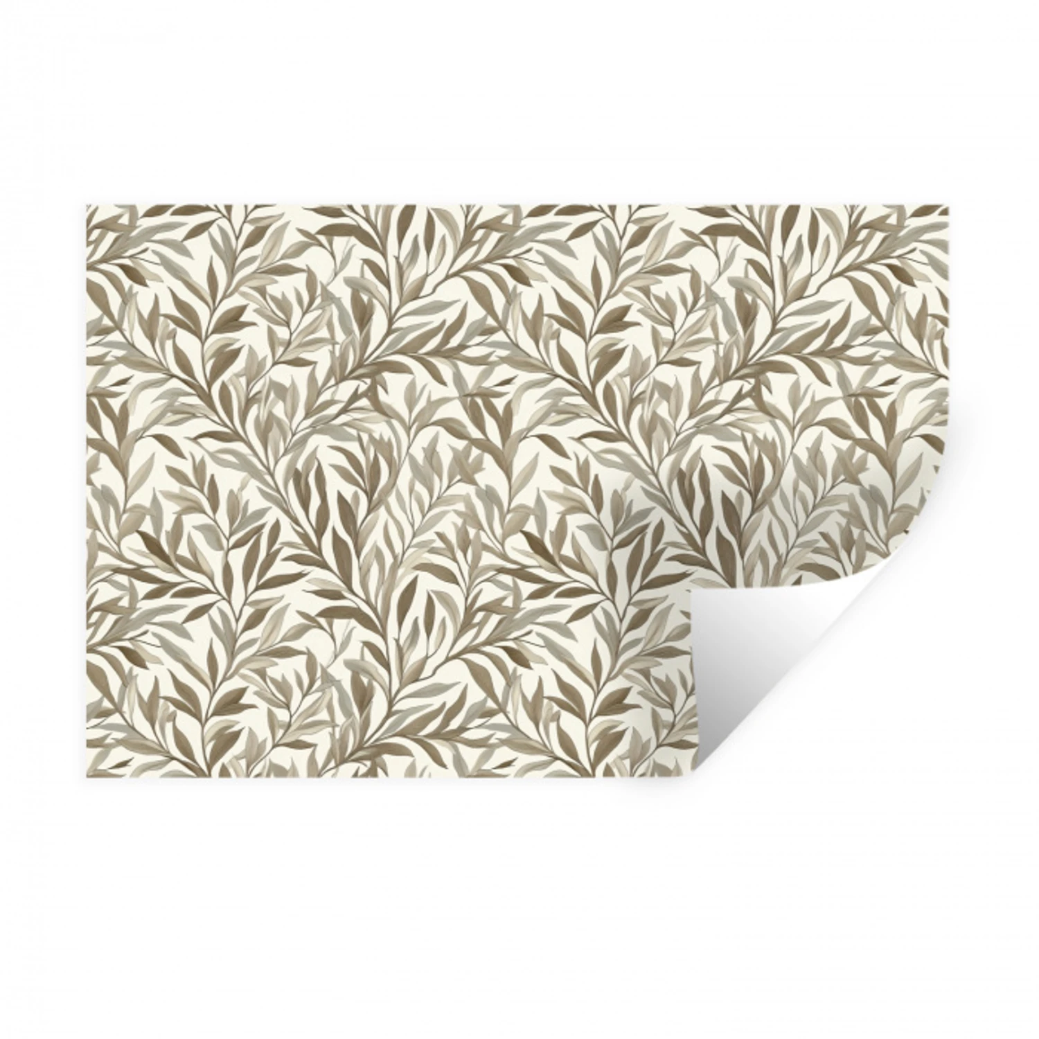 Takken - Botanisch - Taupe Muursticker klein 286 -3d