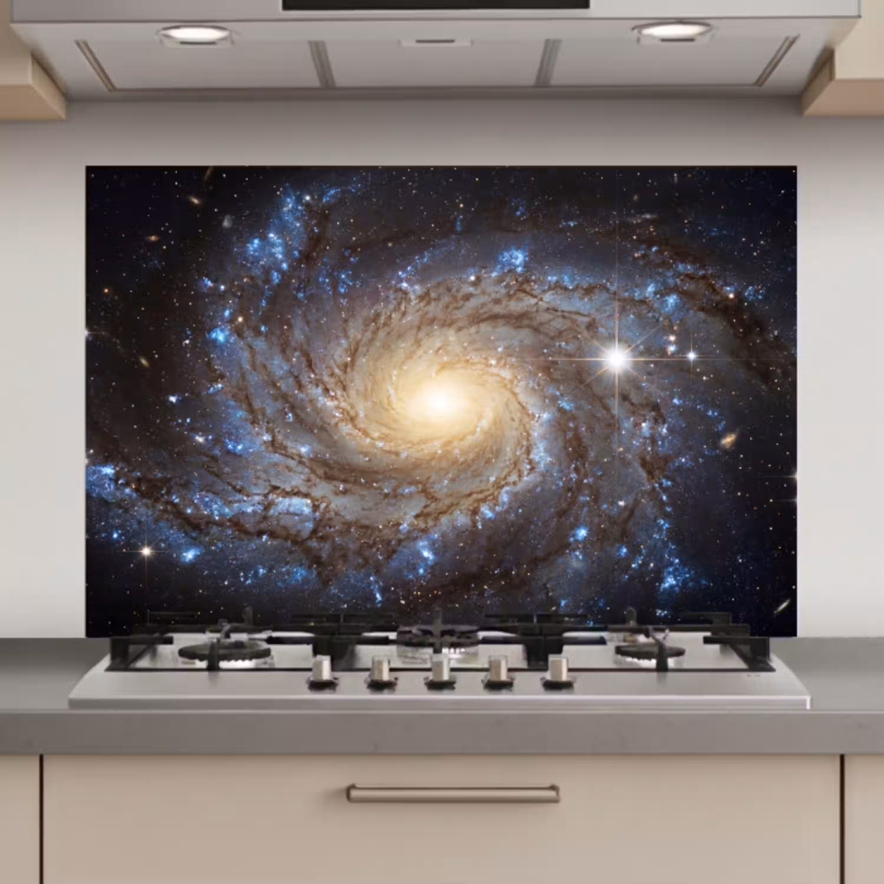 Kosmos - Sterrenstelsel - Donker keuken achterwand spatscherm klein -3d_website