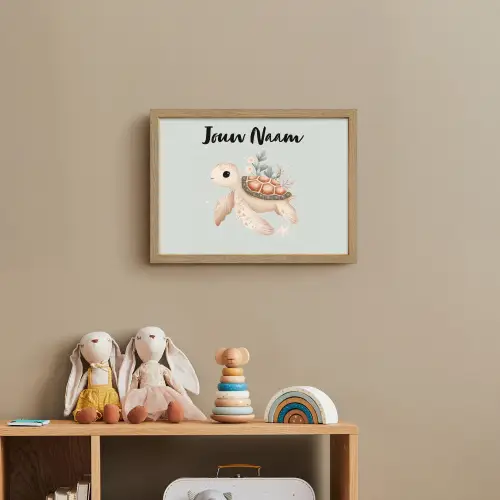 Zeeschildpad - Onderwaterwereld - Pastel Light Box met batterij (Wandlamp kind) middel -sfeer2_kind