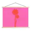 Palmbomen - Modern - Roze textielposter latten blank klein -3d