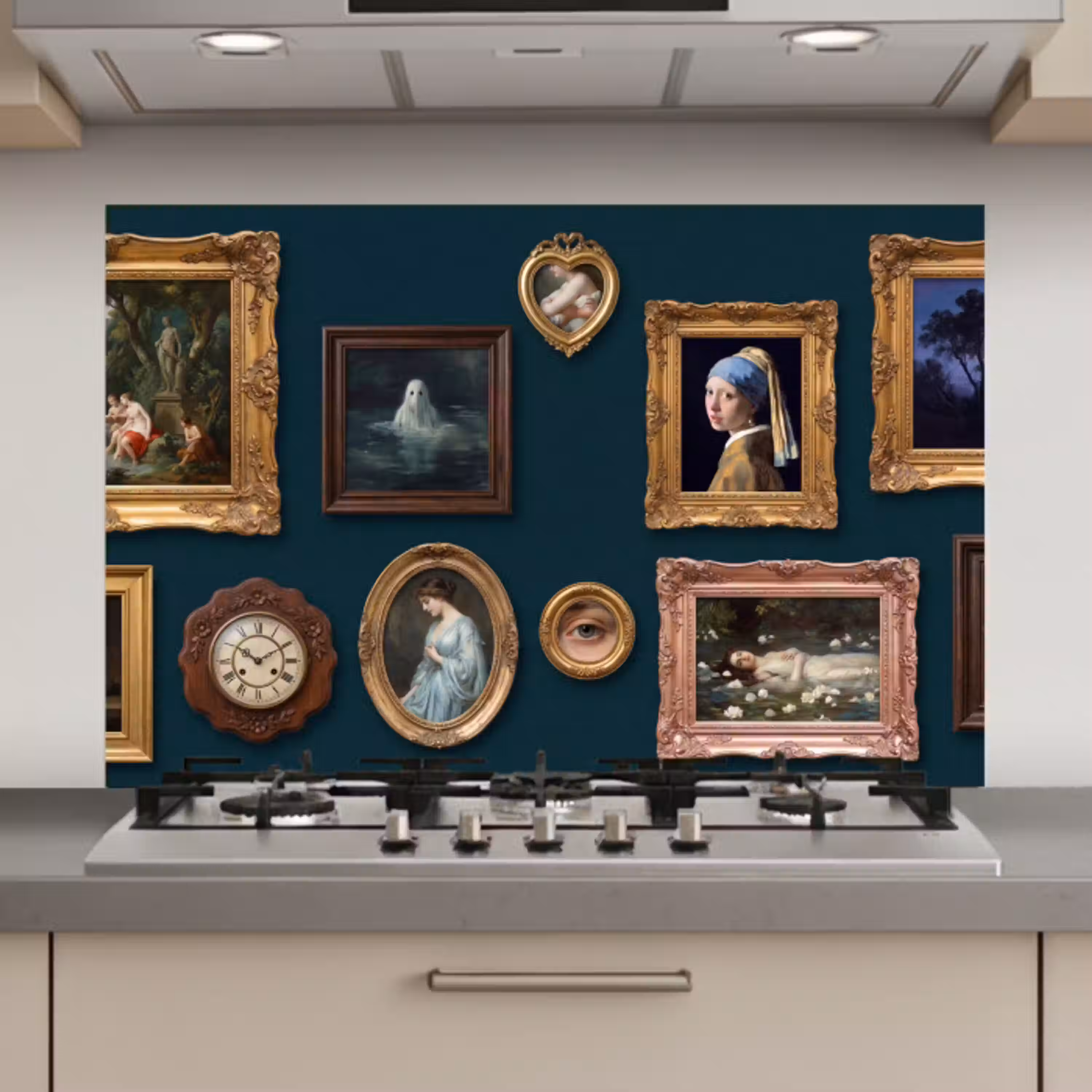 Kunst - Schilderijen - Decoratie - Klassiek - Groen keuken achterwand spatscherm klein -3d_website
