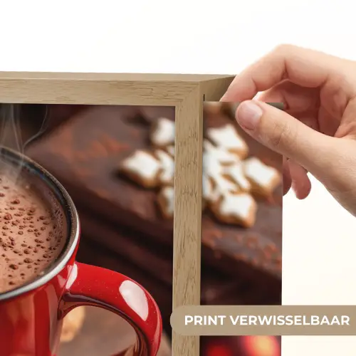 Chocolademelk - Mok - Winter - Kerst - Gezelligheid Light Box met batterij (Wandlamp) middel -USP_websiteprintNL