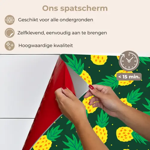 Donkergroen - Ananas - Bladeren keuken achterwand spatscherm klein 900 -spatscherm_NL