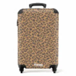 Dieren print panter bruin NBS - Handbagage koffer - Kinderen Unisex middel -productfoto_recht