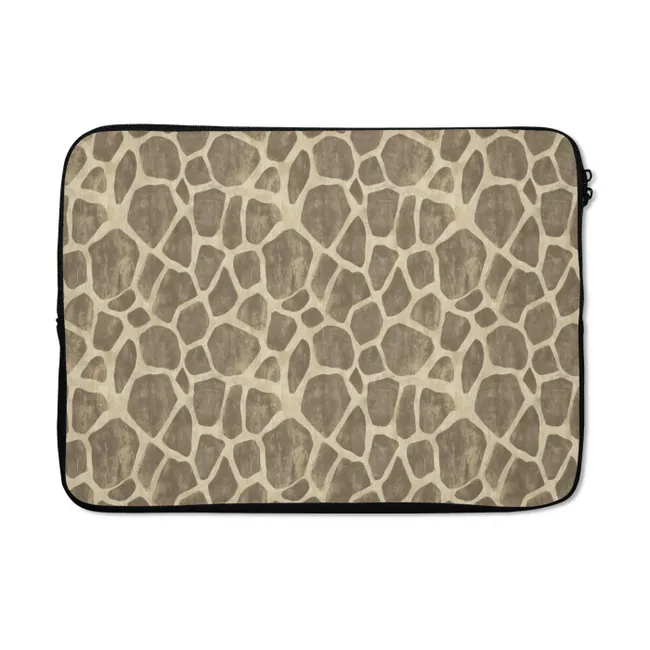 Laptophoes Giraf - Patroon - Beige - Bruin