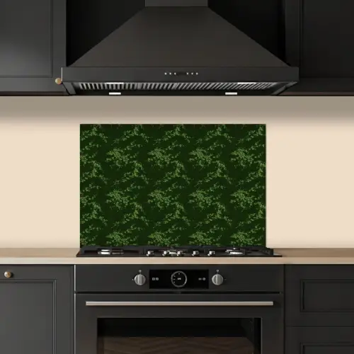 Sierlijk - Bloemen - Groen keuken achterwand spatscherm klein 900 -sfeer1